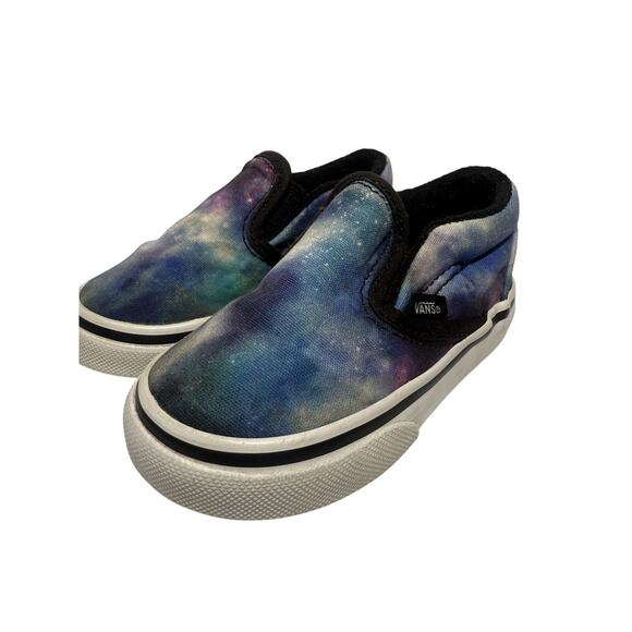 Vans Toddler Slip-On Shoes Size 5 Galaxy Print EUC Girls Boys Unisex EUC - Picture 1 of 11